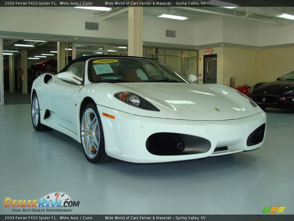 2009 Ferrari F430 Spider F1 White Avus / Cuoio Photo #3