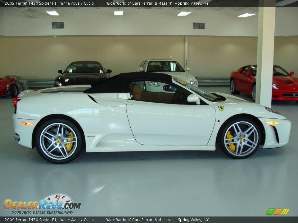 2009 Ferrari F430 Spider F1 White Avus / Cuoio Photo #4
