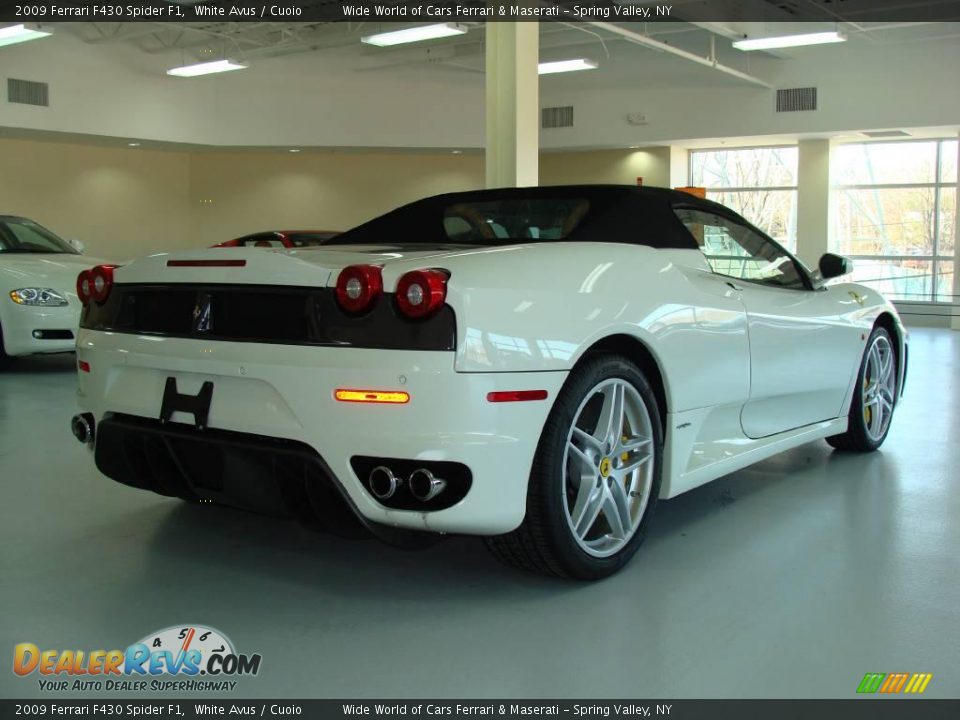 2009 Ferrari F430 Spider F1 White Avus / Cuoio Photo #5