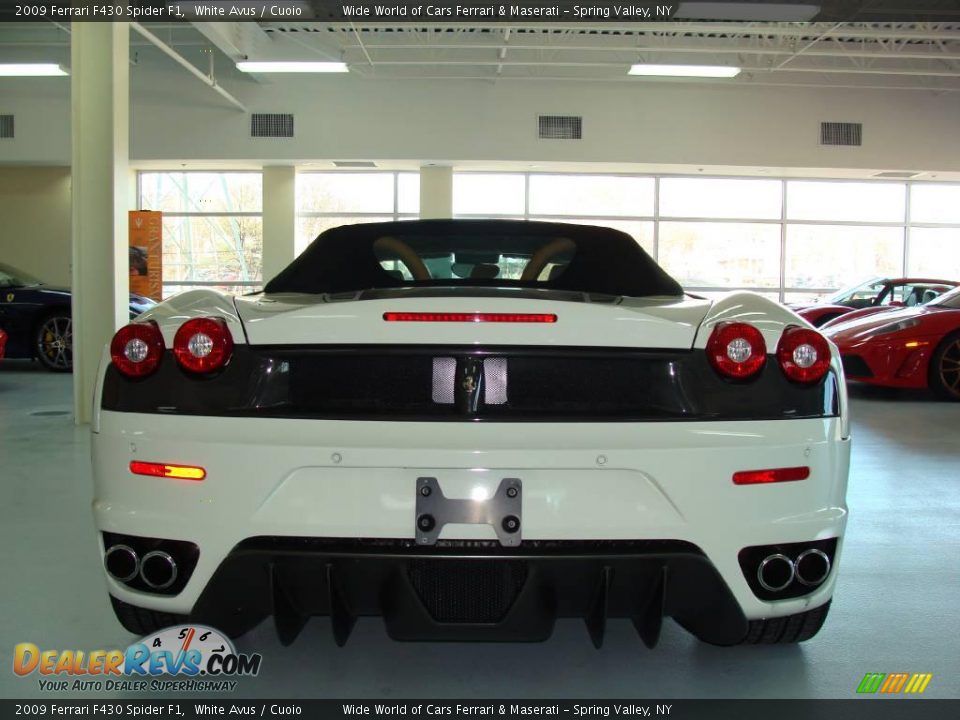 2009 Ferrari F430 Spider F1 White Avus / Cuoio Photo #6