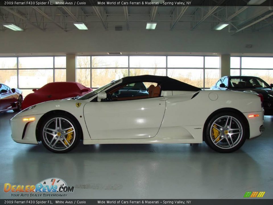2009 Ferrari F430 Spider F1 White Avus / Cuoio Photo #8