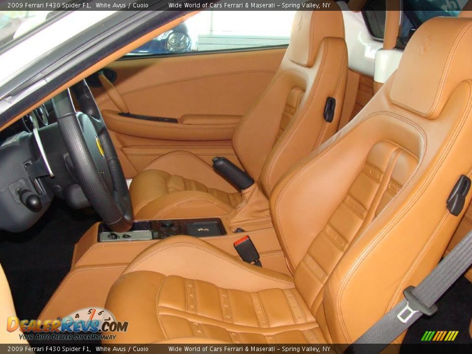 2009 Ferrari F430 Spider F1 White Avus / Cuoio Photo #13