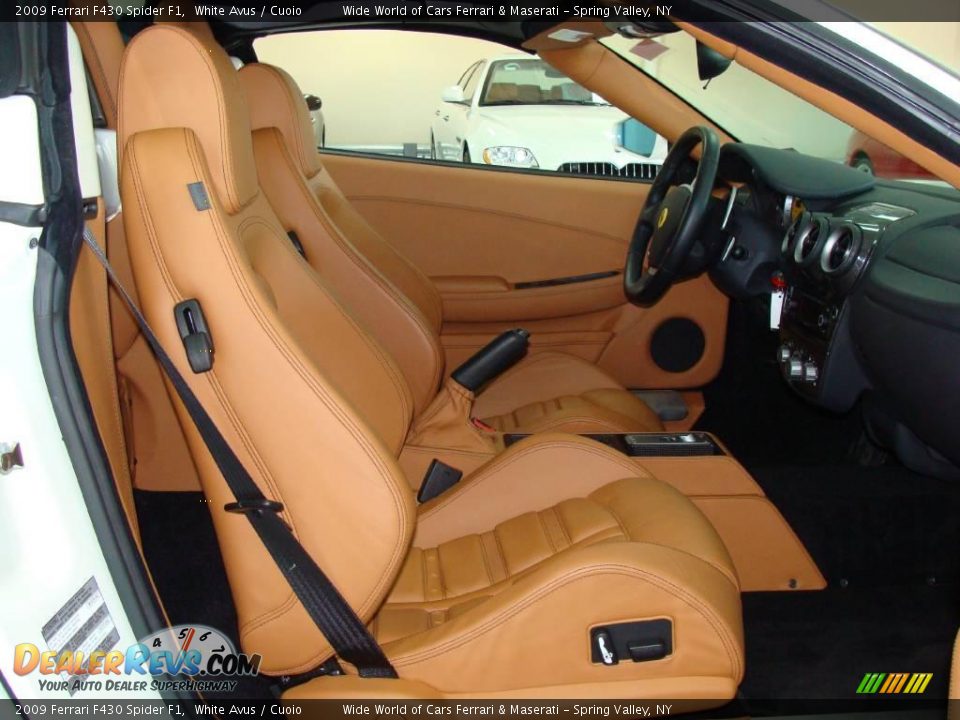2009 Ferrari F430 Spider F1 White Avus / Cuoio Photo #14