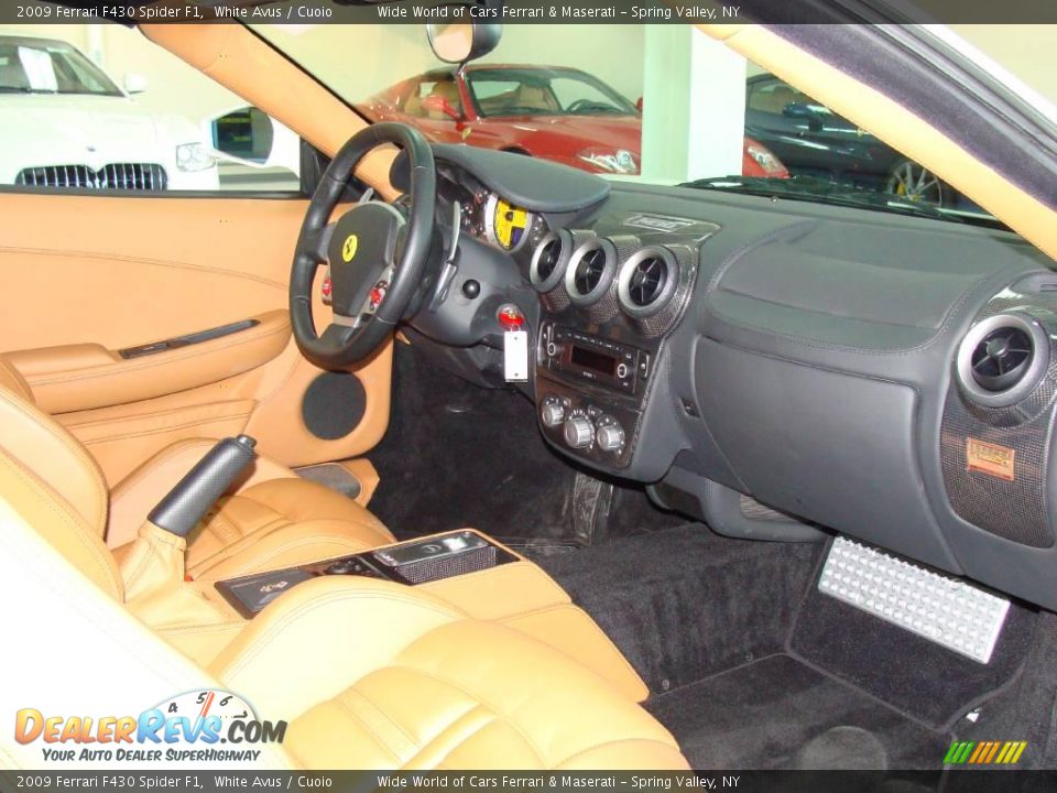 2009 Ferrari F430 Spider F1 White Avus / Cuoio Photo #15