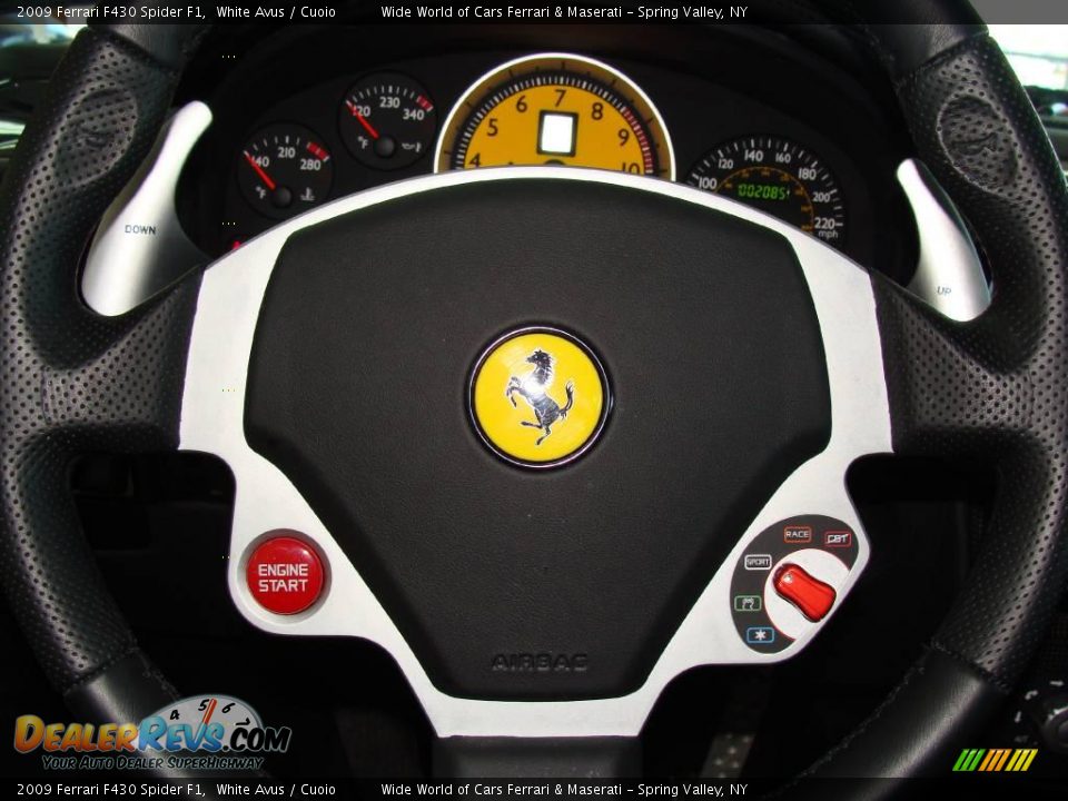 2009 Ferrari F430 Spider F1 White Avus / Cuoio Photo #18