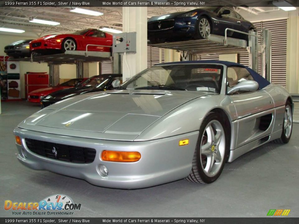 1999 Ferrari 355 F1 Spider Silver / Navy Blue Photo #1