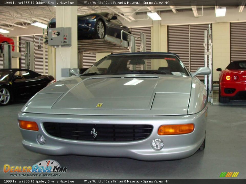 1999 Ferrari 355 F1 Spider Silver / Navy Blue Photo #2