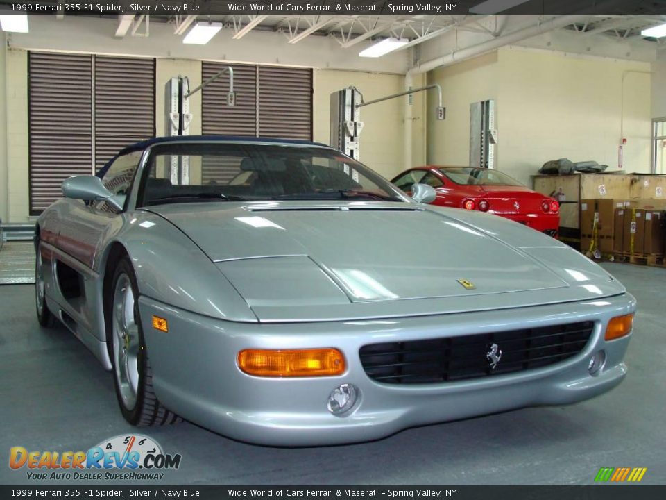 1999 Ferrari 355 F1 Spider Silver / Navy Blue Photo #3