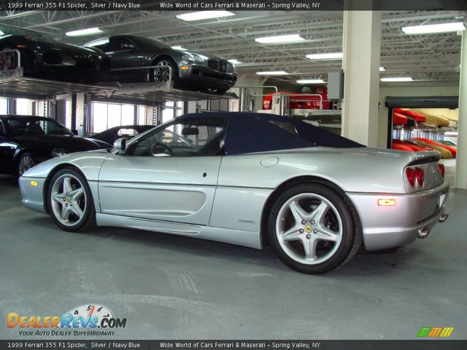 1999 Ferrari 355 F1 Spider Silver / Navy Blue Photo #6
