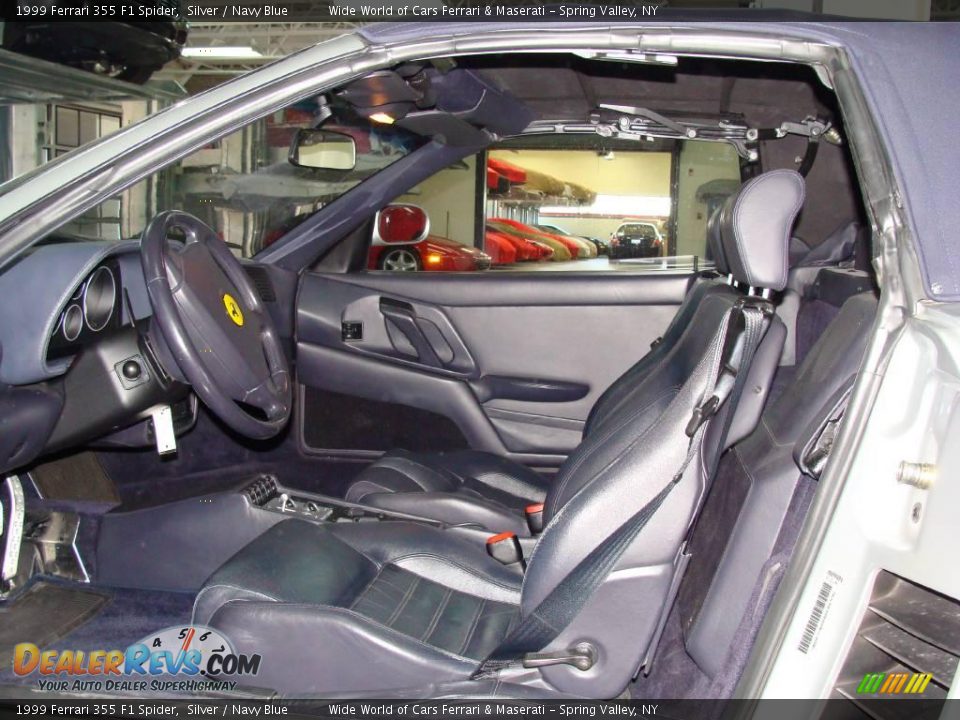 1999 Ferrari 355 F1 Spider Silver / Navy Blue Photo #9