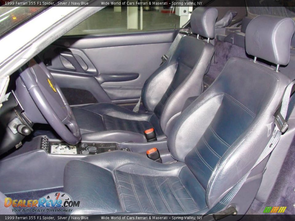 1999 Ferrari 355 F1 Spider Silver / Navy Blue Photo #11