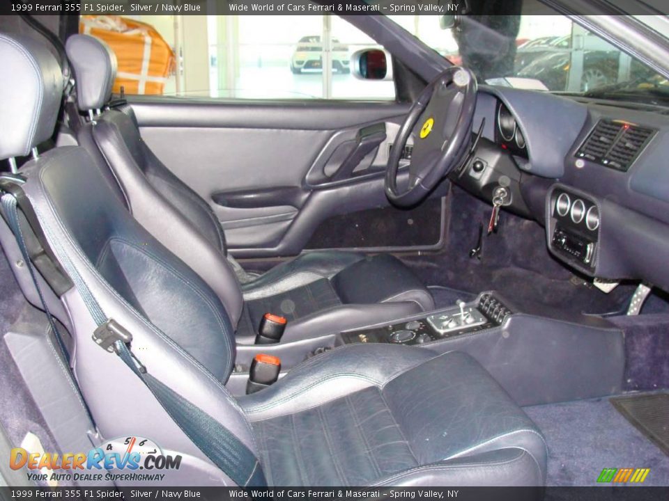 1999 Ferrari 355 F1 Spider Silver / Navy Blue Photo #12