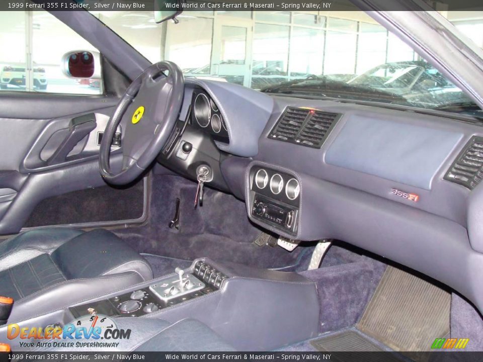 1999 Ferrari 355 F1 Spider Silver / Navy Blue Photo #13