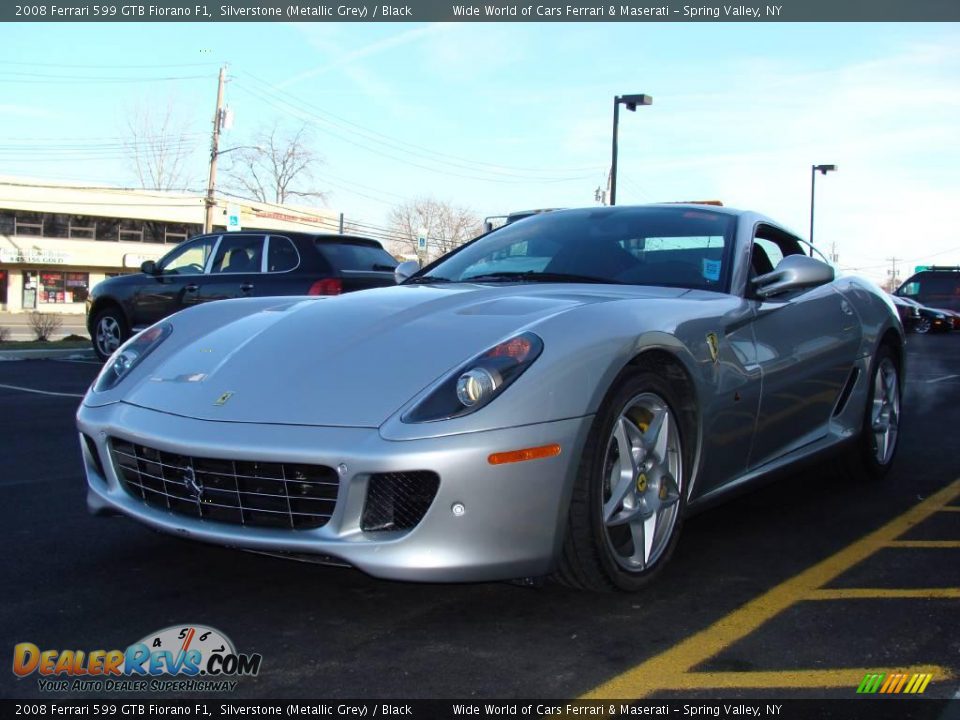 2008 Ferrari 599 GTB Fiorano F1 Silverstone (Metallic Grey) / Black Photo #1