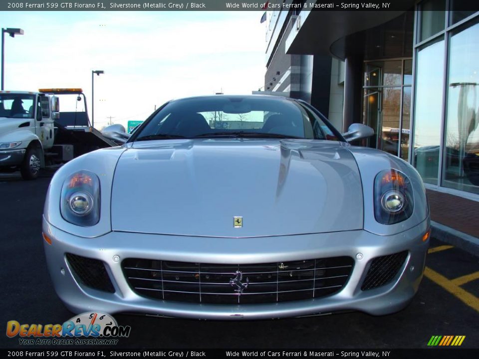2008 Ferrari 599 GTB Fiorano F1 Silverstone (Metallic Grey) / Black Photo #2