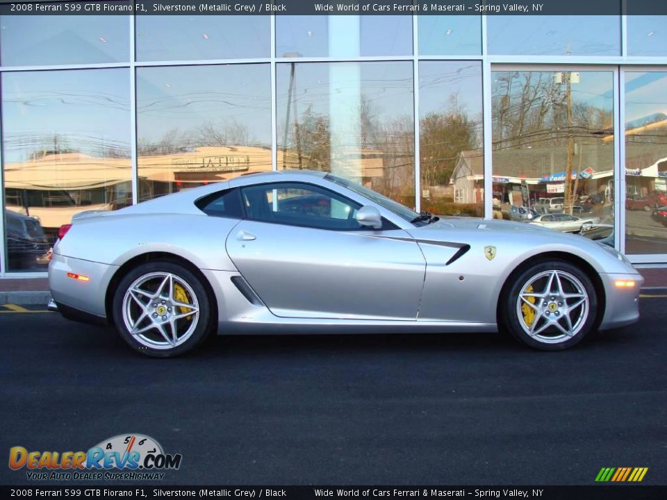 2008 Ferrari 599 GTB Fiorano F1 Silverstone (Metallic Grey) / Black Photo #4