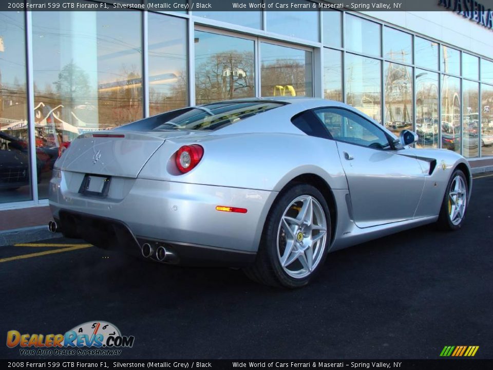 2008 Ferrari 599 GTB Fiorano F1 Silverstone (Metallic Grey) / Black Photo #5