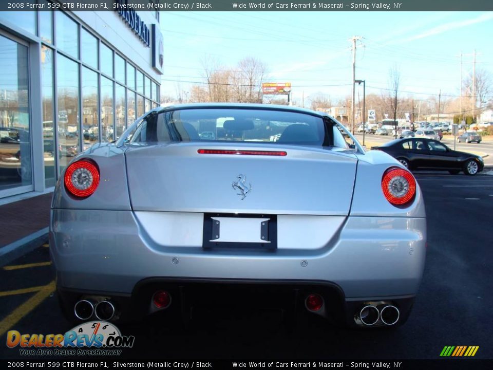 2008 Ferrari 599 GTB Fiorano F1 Silverstone (Metallic Grey) / Black Photo #6