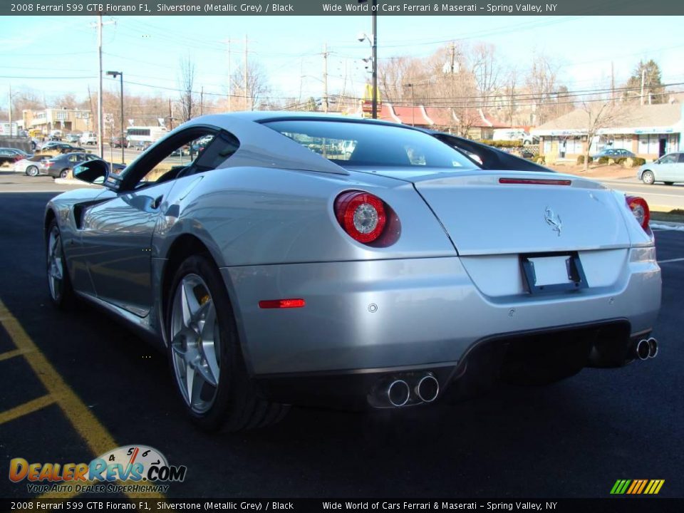 2008 Ferrari 599 GTB Fiorano F1 Silverstone (Metallic Grey) / Black Photo #7