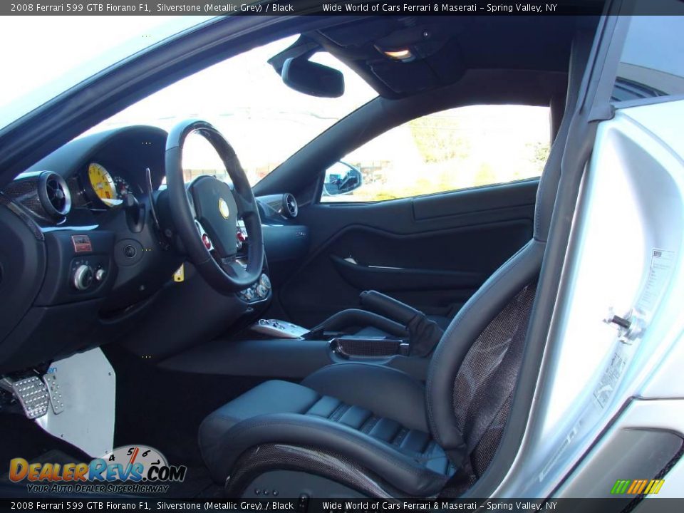 2008 Ferrari 599 GTB Fiorano F1 Silverstone (Metallic Grey) / Black Photo #10