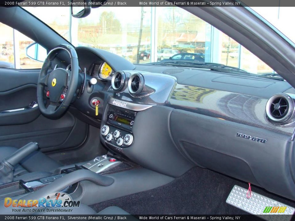 2008 Ferrari 599 GTB Fiorano F1 Silverstone (Metallic Grey) / Black Photo #14