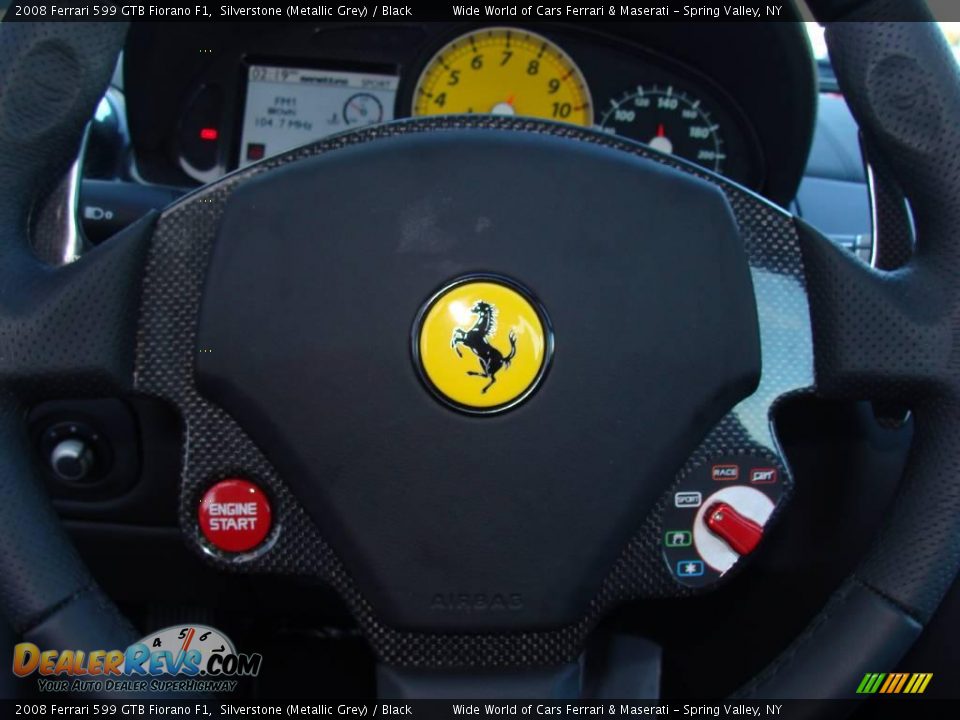 2008 Ferrari 599 GTB Fiorano F1 Silverstone (Metallic Grey) / Black Photo #17