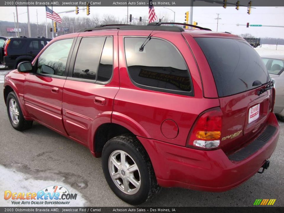 2003 Oldsmobile Bravada AWD Jewelcoat Red / Camel Photo #3