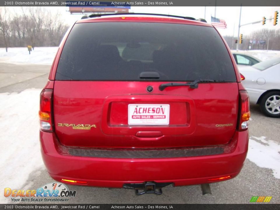 2003 Oldsmobile Bravada AWD Jewelcoat Red / Camel Photo #4