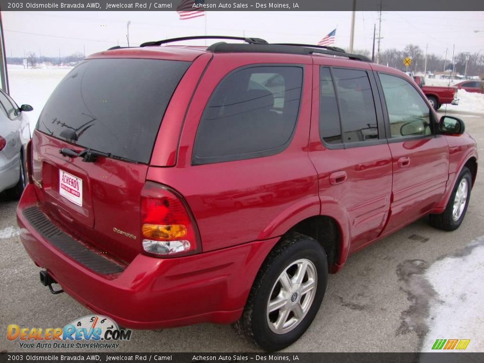 2003 Oldsmobile Bravada AWD Jewelcoat Red / Camel Photo #5