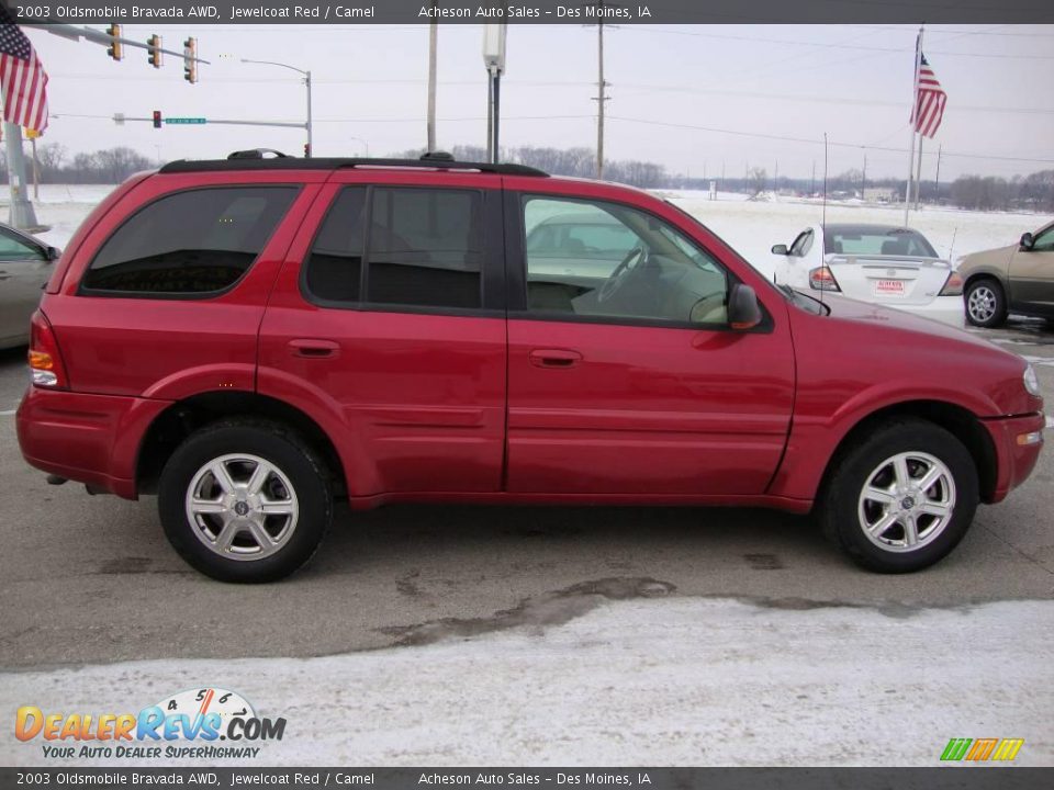 2003 Oldsmobile Bravada AWD Jewelcoat Red / Camel Photo #6