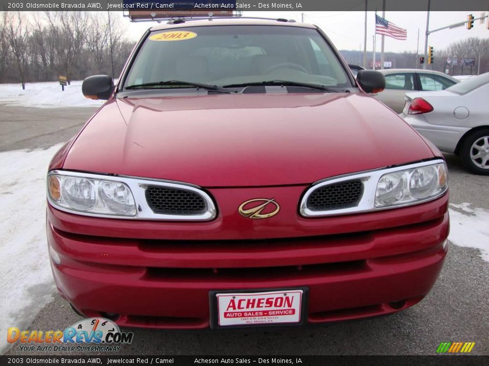 2003 Oldsmobile Bravada AWD Jewelcoat Red / Camel Photo #8