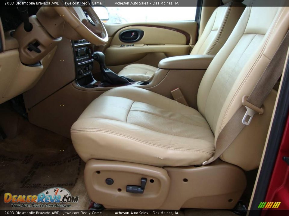 2003 Oldsmobile Bravada AWD Jewelcoat Red / Camel Photo #9