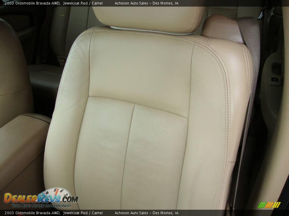 2003 Oldsmobile Bravada AWD Jewelcoat Red / Camel Photo #11