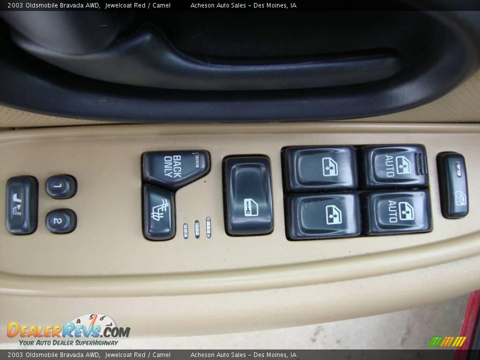 2003 Oldsmobile Bravada AWD Jewelcoat Red / Camel Photo #16