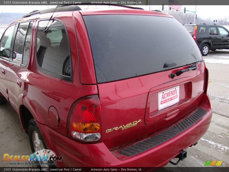 2003 Oldsmobile Bravada AWD Jewelcoat Red / Camel Photo #24
