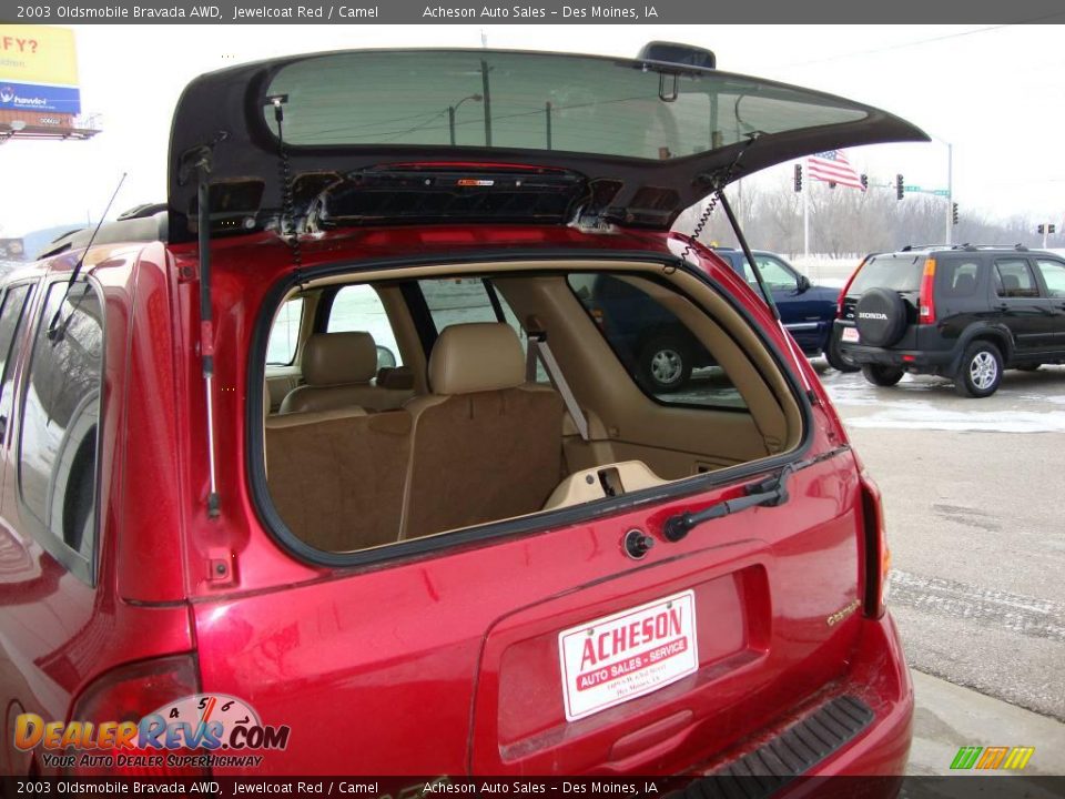 2003 Oldsmobile Bravada AWD Jewelcoat Red / Camel Photo #25