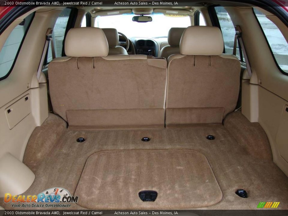 2003 Oldsmobile Bravada AWD Jewelcoat Red / Camel Photo #27
