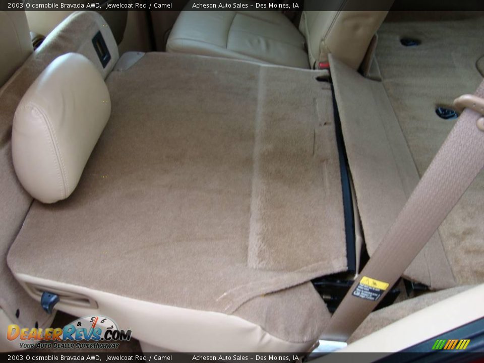 2003 Oldsmobile Bravada AWD Jewelcoat Red / Camel Photo #31