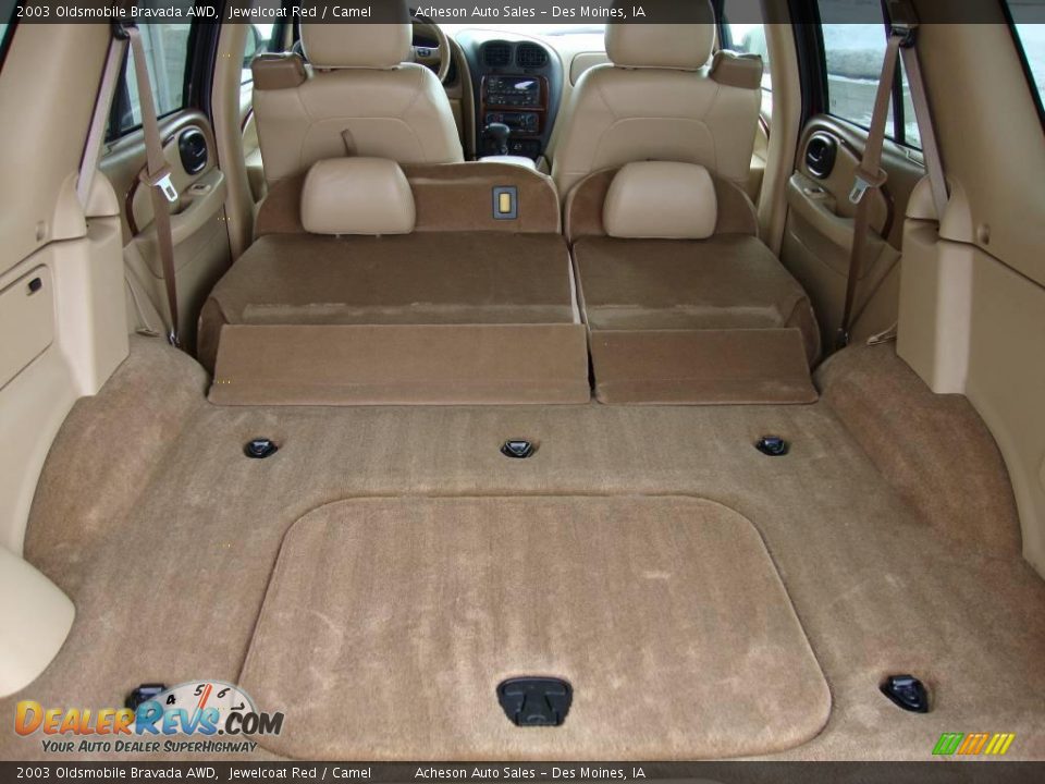 2003 Oldsmobile Bravada AWD Jewelcoat Red / Camel Photo #34