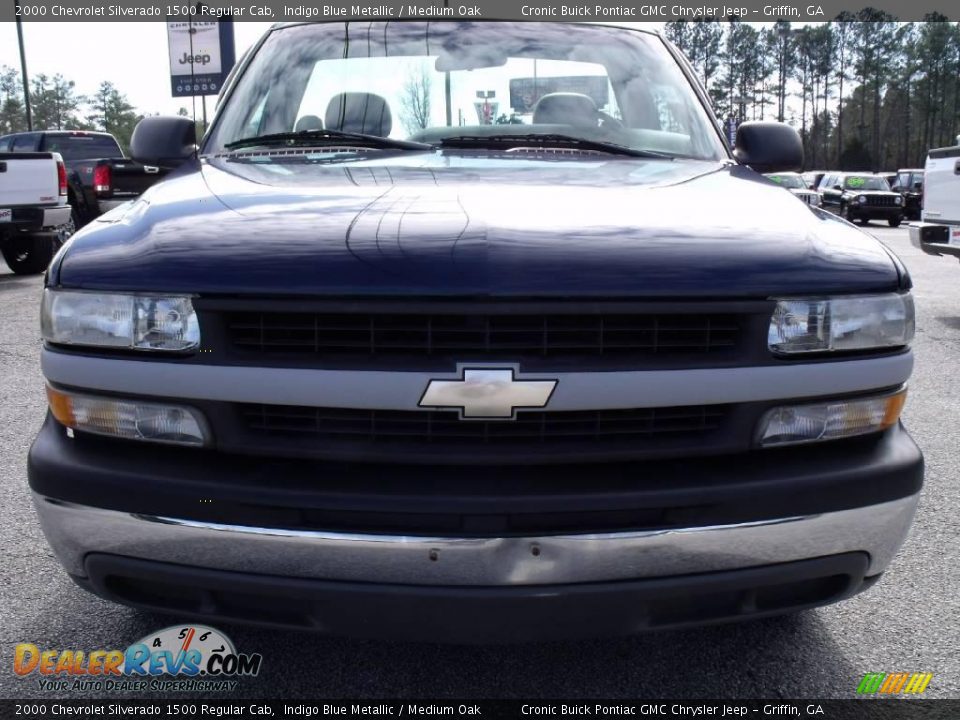 2000 Chevrolet Silverado 1500 Regular Cab Indigo Blue Metallic / Medium Oak Photo #3