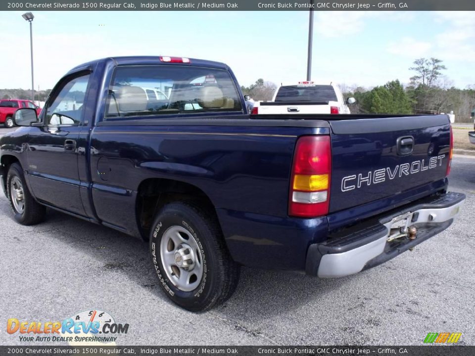 2000 Chevrolet Silverado 1500 Regular Cab Indigo Blue Metallic / Medium Oak Photo #6