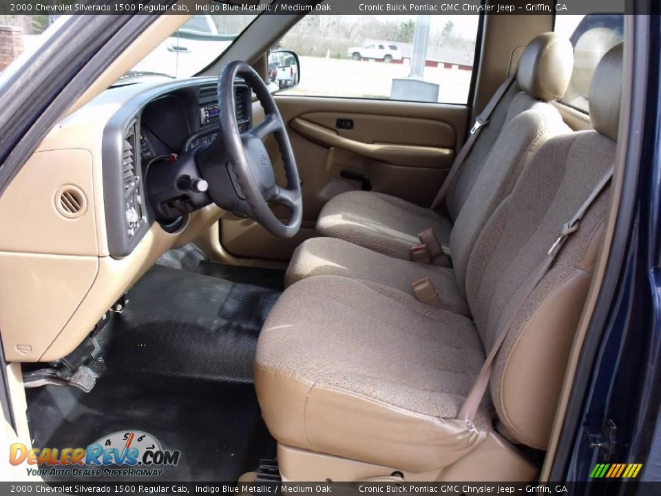 2000 Chevrolet Silverado 1500 Regular Cab Indigo Blue Metallic / Medium Oak Photo #10