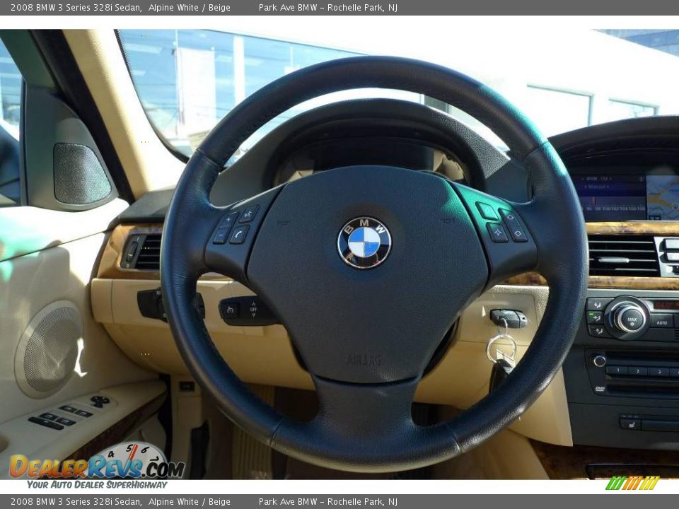 2008 BMW 3 Series 328i Sedan Alpine White / Beige Photo #25