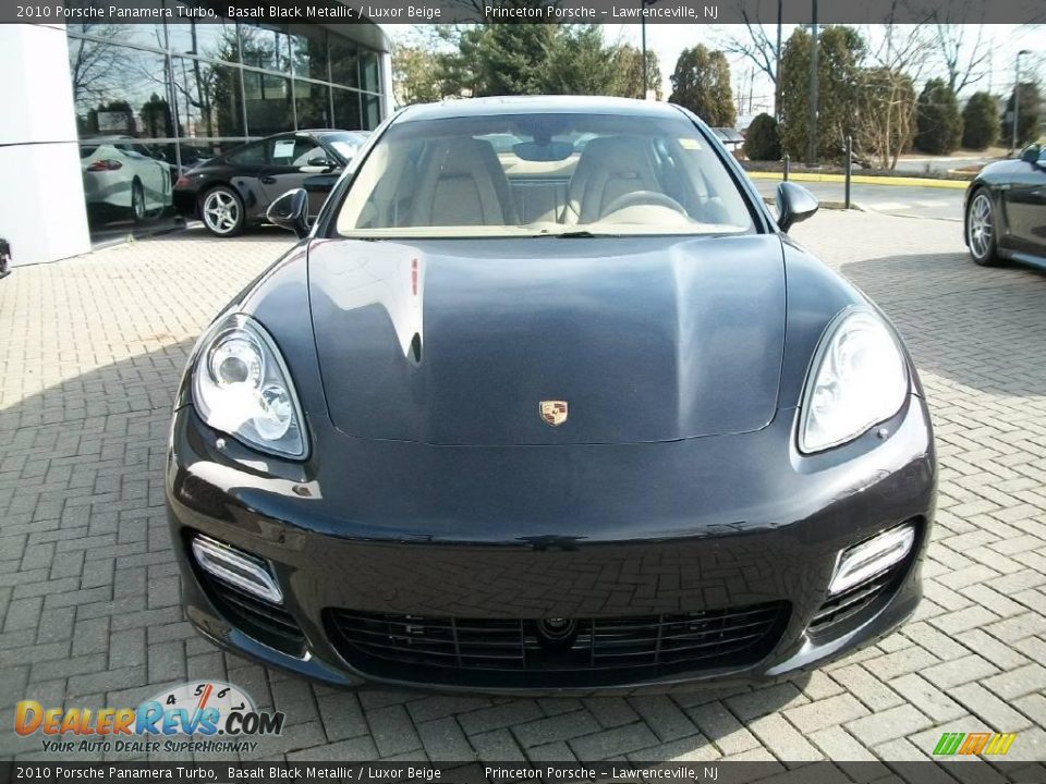2010 Porsche Panamera Turbo Basalt Black Metallic / Luxor Beige Photo #2