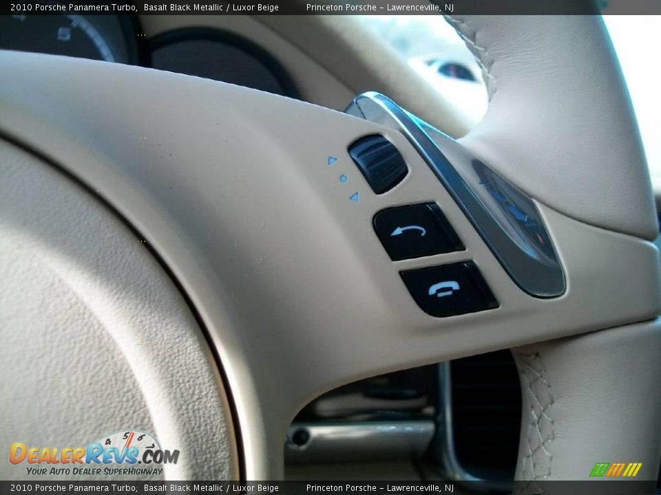 2010 Porsche Panamera Turbo Basalt Black Metallic / Luxor Beige Photo #17