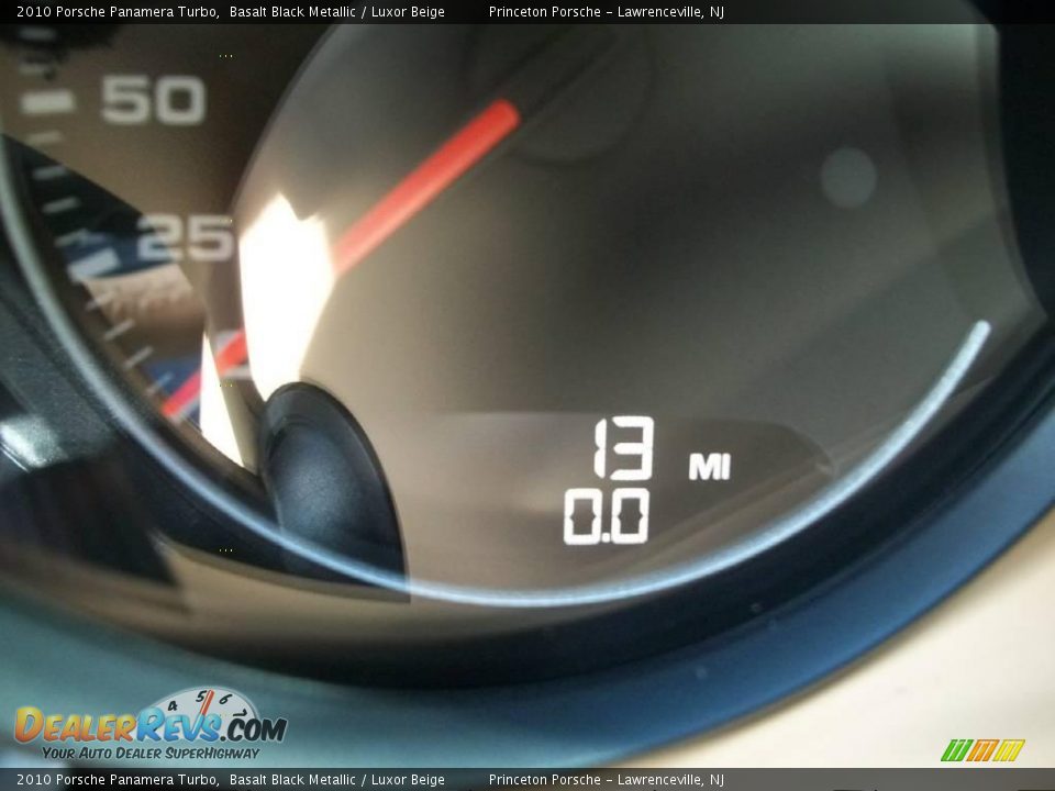 2010 Porsche Panamera Turbo Basalt Black Metallic / Luxor Beige Photo #18