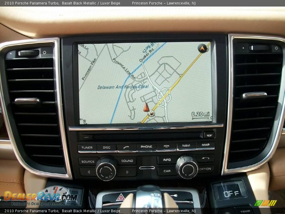 2010 Porsche Panamera Turbo Basalt Black Metallic / Luxor Beige Photo #19