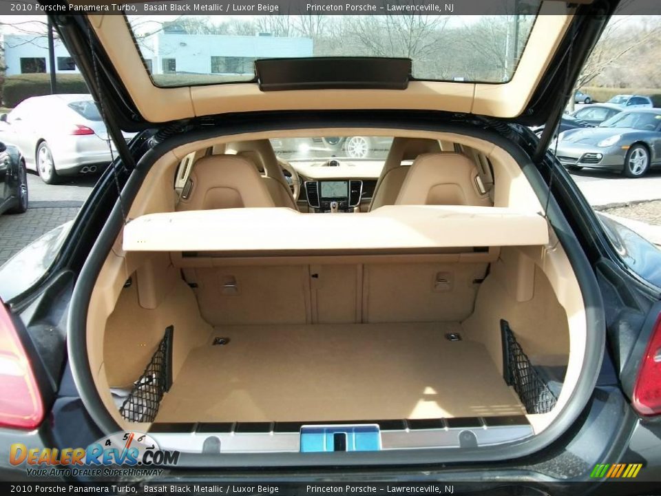 2010 Porsche Panamera Turbo Basalt Black Metallic / Luxor Beige Photo #22
