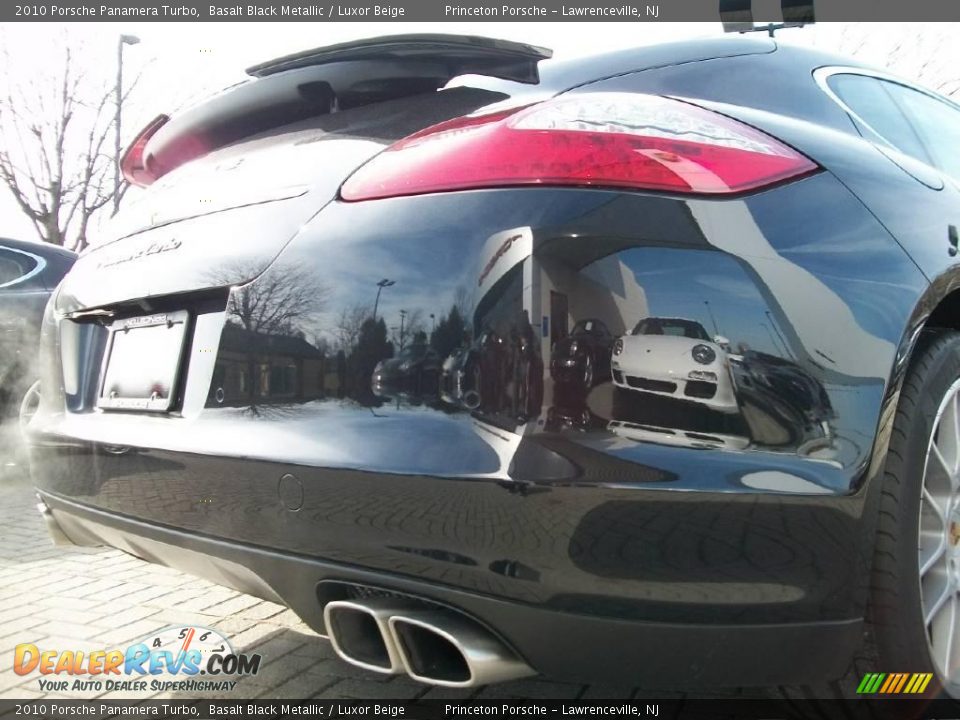 2010 Porsche Panamera Turbo Basalt Black Metallic / Luxor Beige Photo #23