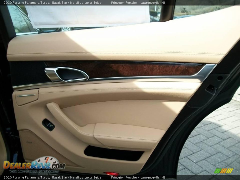 2010 Porsche Panamera Turbo Basalt Black Metallic / Luxor Beige Photo #24